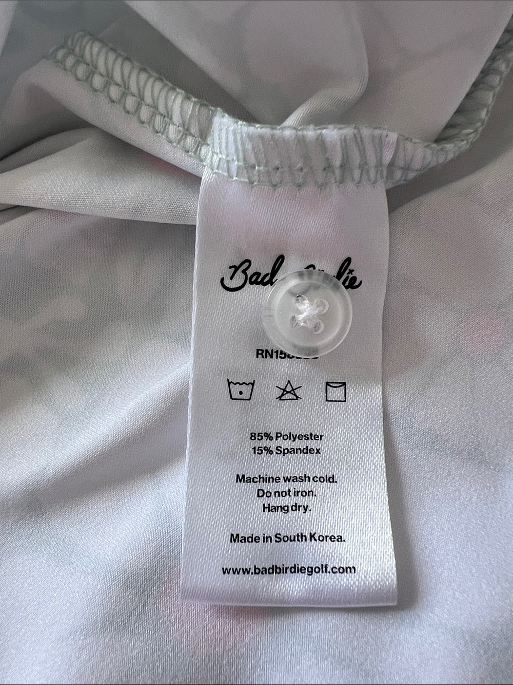 Bad Birdie Womens Sleeveless Golf Polo Green White Floral Peony Print Size M - Picture 5 of 7